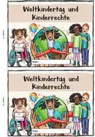 Vorschau - Arbeitsblätter - Weltkindertag / Kindertag / Kinderrechte: Miniheft & Grußkärtchen - Seite 1