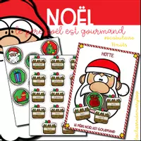 Aperçu - Jeux - Le père Noël est gourmand - Vocabulaire de Noël - Page de couverture