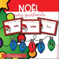 Aperçu - Jeux - Noël - Mots guirlande - Page de couverture