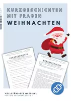 Vorschau - Arbeitsblätter - Arbeitsblätter mit Kurzgeschichten zum Thema Weihnachten - Deckblatt