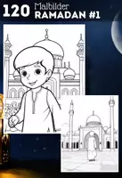 Vorschau - Mal- und Bastelvorlagen - 100 Ramadan Malbilder - Ausmalbilder für Kinder - Deckblatt