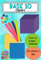 Vista previa - Elementos para la creación de materiales - Clipart de material Base 10 - Unidad Decena Centena Millar - Portada