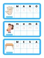 Vista previa - Tarjetas / Manipulativos - Letras M, P, S, L y T: Tarjetas de Apoyo a la Lectoescritura - página 1