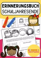 Vorschau - Arbeitsblätter - Erinnerungsbuch für das Schuljahr – Schuljahresrückblick zum Ausfüllen und Gestalten - Deckblatt