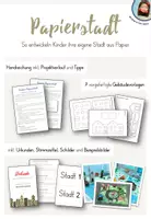 Vorschau - Unterrichtsreihen - Papierstadt-Projekt: Kinder bauen eine Stadt aus Papier - Deckblatt
