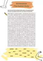 Vorschau - Arbeitsblätter - Wordsearch - "The Human Body" - Suchsel - Seite 1