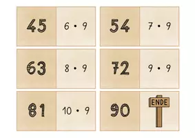 Vorschau - Stationenlernen - Domino 9er-Reihe (kleines 1x1/kleines Einmaleins) - Seite 3