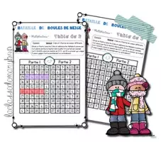 Aperçu - Jeux - Bataille de boules de neige - Multiplications - Page de couverture