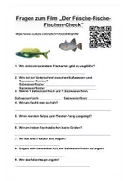 Vorschau - Arbeitsblätter - Fragen zum Film - Der Frische-Fische-Fischen-Check - Seite 1