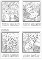 Vorschau - Mal- und Bastelvorlagen - Sommer Set 2 - Pop-Art und Mosaik / Sommerliche Grüße Postkarten - Seite 2