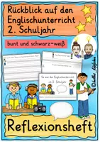 Vorschau - Stundenentwürfe - Rückblick Englischunterricht 2. Klasse: Englisch 2. Schuljahr Reflexionsheft - Deckblatt