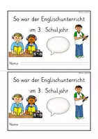 Vorschau - Stundenentwürfe - Englischunterricht Reflexionsheft Schuljahresende 3. Klasse - Seite 1