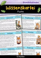 Vorschau - Bildkarten - Fuchs - Wissenskartei - Tiere - Deckblatt