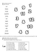 Vorschau - Arbeitsblätter - Arbeitsblätter Zahlen bis 12 - Les nombres de 1 à 12 - Deckblatt