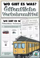 Vorschau - Arbeitsblätter - Wo gibt es was? Öffentliche Verkehrsmittel - DaZ / DaF / Deutsch - Deckblatt