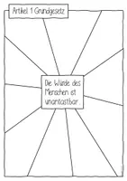Vorschau - Arbeitsblätter - Artikel 1 Grundgesetz - Kreativprojekt Malvorlagen #demokratiestärken - Seite 1