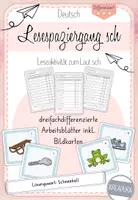 Vorschau - Arbeitsblätter - Lesespaziergang Laut sch - Lautverbindung sch - Deckblatt