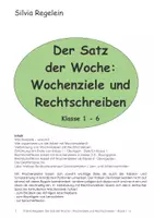 Vorschau - Stundenentwürfe - Der Satz der Woche: Wochenziele - Klasse 1 - 6 - Deckblatt