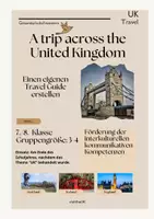 Vorschau - Arbeitsblätter - Travel Guide for the UK - Planung einer Reise durch das Vereinigte Königreich - Deckblatt