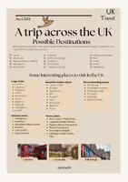 Vorschau - Arbeitsblätter - Travel Guide for the UK - Planung einer Reise durch das Vereinigte Königreich - Seite 3