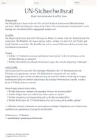 Vorschau - Arbeitsblätter - Un-Sicherheitsrat und seine Funktionen Rollenspiel - Deckblatt