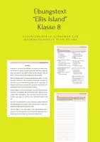 Vorschau - Arbeitsblätter - Ellis Island | Tagebucheintrag | Klasse 8 - Deckblatt