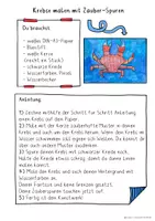 Vorschau - Stundenentwürfe - Kunst im Sommer, Krebse malen mit magischen Zauberspuren, Kunstprojekt - Seite 1