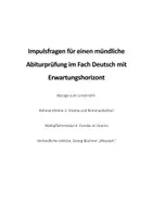 Vorschau - Klassenarbeiten - Mündliche Abitur Deutsch "Woyzeck" Impulsfragen mit EWH - Deckblatt
