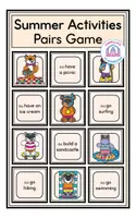 Aperçu - Jeux - Summer Activities - Pairs Game - Page de couverture