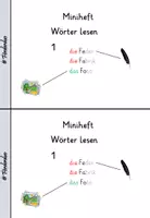 Vorschau - Arbeitsblätter - Miniheft "Wörter lesen 1" - Seite 1