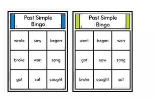Vista previa - Juegos / Gamificación - Past Simple - Bingo - página 2