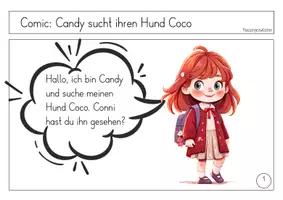Vorschau - Arbeitsblätter - Buchstabe C - Comic: Candy sucht Coco - Seite 2
