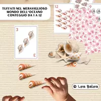 anteprima - Flashcard - conteggio da 1 a 12 animali marini. - Pagina di copertina