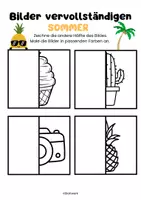 Vorschau - Arbeitsblätter - Materialpaket: Bilder vervollständigen - Seite 3