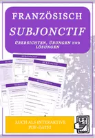 Vorschau - Arbeitsblätter - Französisch: Subjonctif - auch interaktiv - Deckblatt