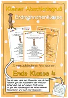 Vorschau - Arbeitsblätter - Abschiedsgruß Ende Klasse 4 - Erdmännchenklasse - Deckblatt