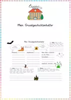 Vorschau - Arbeitsblätter - Gruselgeschichten: Wortschatz-Helfer (Satzanfänge) - Deutsch - Kl. 3/4 - Deckblatt