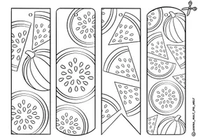 Vorschau - Spiele - Bastelpaket "Wassermelone" / Ausmalbilder / Lesezeichen / Girlande - Seite 1