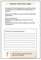 Vorschau - Stationenlernen - Strom Experiment Kurbelgenerator - Seite 1