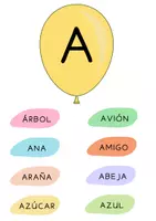Vista previa - Juegos / Gamificación - Globos de las vocales - página 1