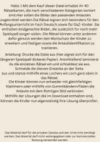 Vorschau - Spiele - 40 Rätselkarten zum Thema Anlaute (Anfangsunterricht, DaZ, Wortschatz) - Seite 1