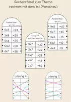Vorschau - Spiele - Rechenrätsel zum Thema 1x1 Mathe (kostenlose Vorschau) - Deckblatt