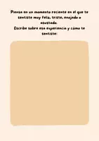 Vista previa - Hojas de trabajo - Escribiendo sobre mis sentimientos - página 1