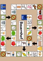 Vorschau - Arbeitsblätter - Brettspiel Bauernhof Wortschatzspiel Grundschule DaZ/DaF/Deutsch - Seite 1