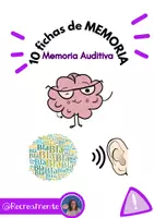 Vista previa - Hojas de trabajo - 10 fichas cognitivas de Memoria Auditiva - Portada