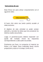 Vista previa - Hojas de trabajo - 10 fichas cognitivas de Memoria Auditiva - página 1
