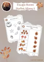 Vorschau - Arbeitsblätter - Kleiner Escape Room Klasse 1, Herbst (Sachunterricht, Mathe, Deutsch) - Deckblatt
