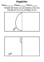 Vorschau - Arbeitsblätter - Klappbilder Bauernhof schneiden - DaZ/DaF, Deutsch, Kunst - Seite 1