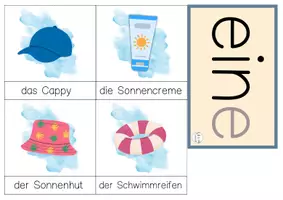 Vorschau - Arbeitsblätter - Sommerwörter schreiben, unbestimmte Artikel üben - Seite 2