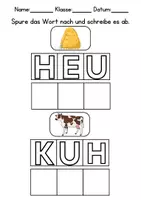 Vorschau - Arbeitsblätter - Wörter nachspuren und schreiben Bauernhof - DaZ/DaF/Deutsch - Seite 3